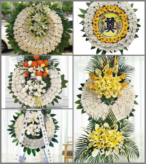 广东江门市台山市海宴镇升平村花圈速递